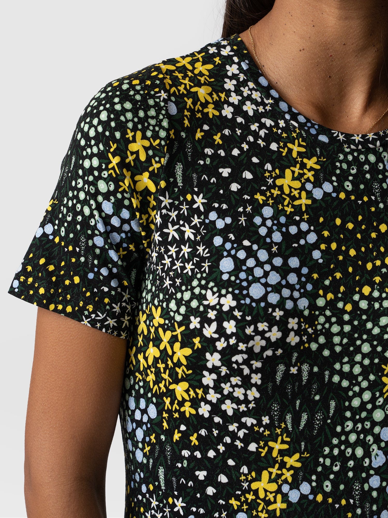 Greenwich Dress Short Sleeve Blue Ditsy Floral - Women's Dresses | Saint + Sofia® EU